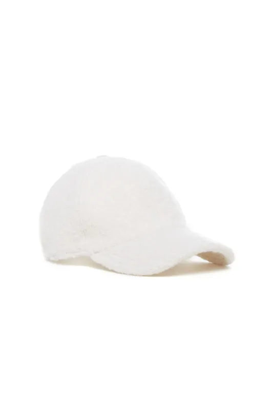 Russ Baseball Hat in Ivory Recycled Cashmere Boucle sold by Gabriela Hearst