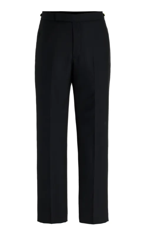Sebastian Pant in Black Virgin Wool Twill sold by Gabriela Hearst