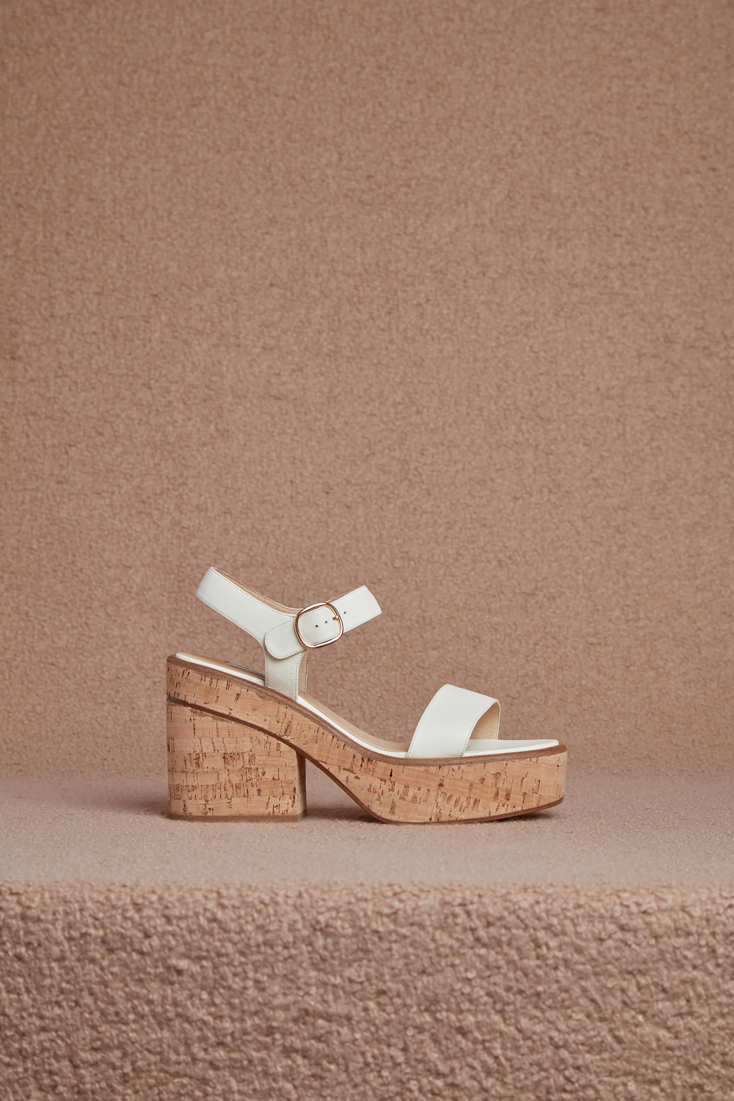 Sardis Platform Sandal in Cream Nappa Leather sold by Gabriela Hearst product image thumbnail 3