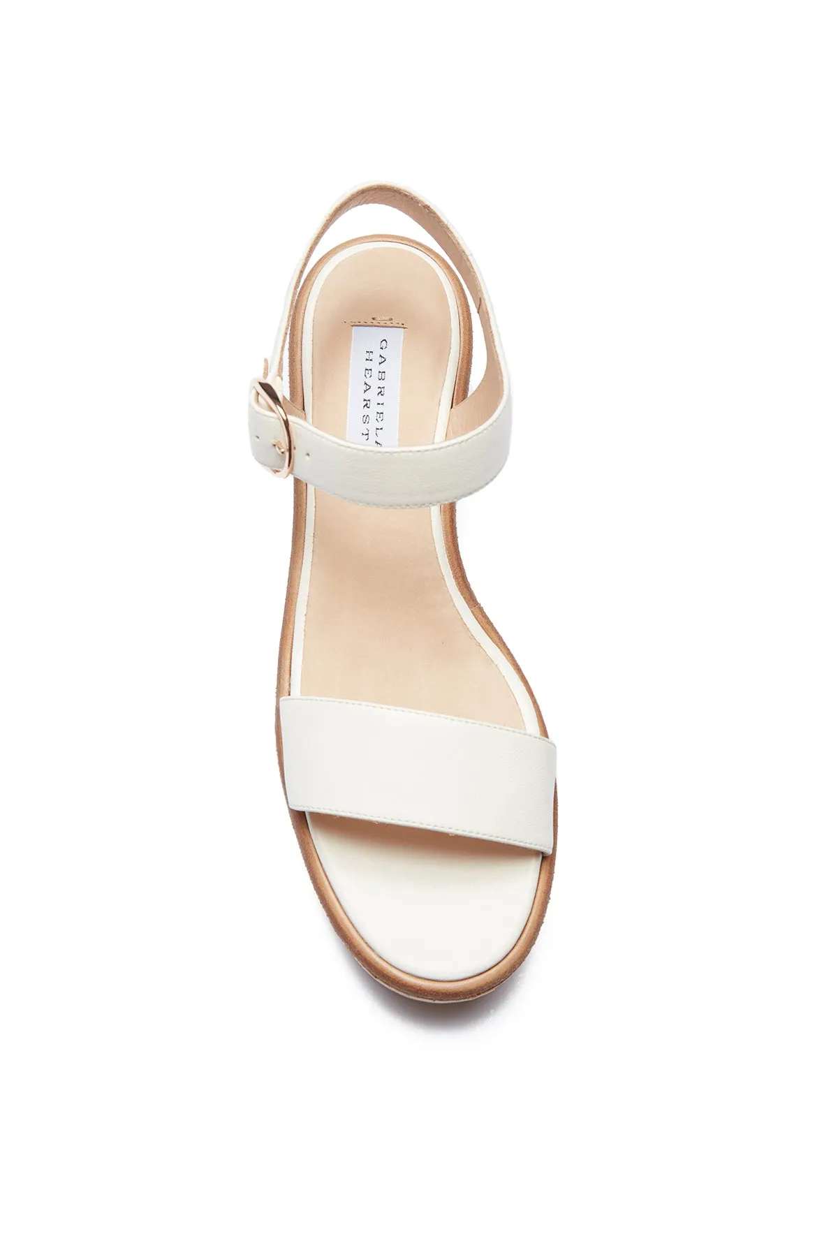 Sardis Platform Sandal in Cream Nappa Leather sold by Gabriela Hearst product image thumbnail 2
