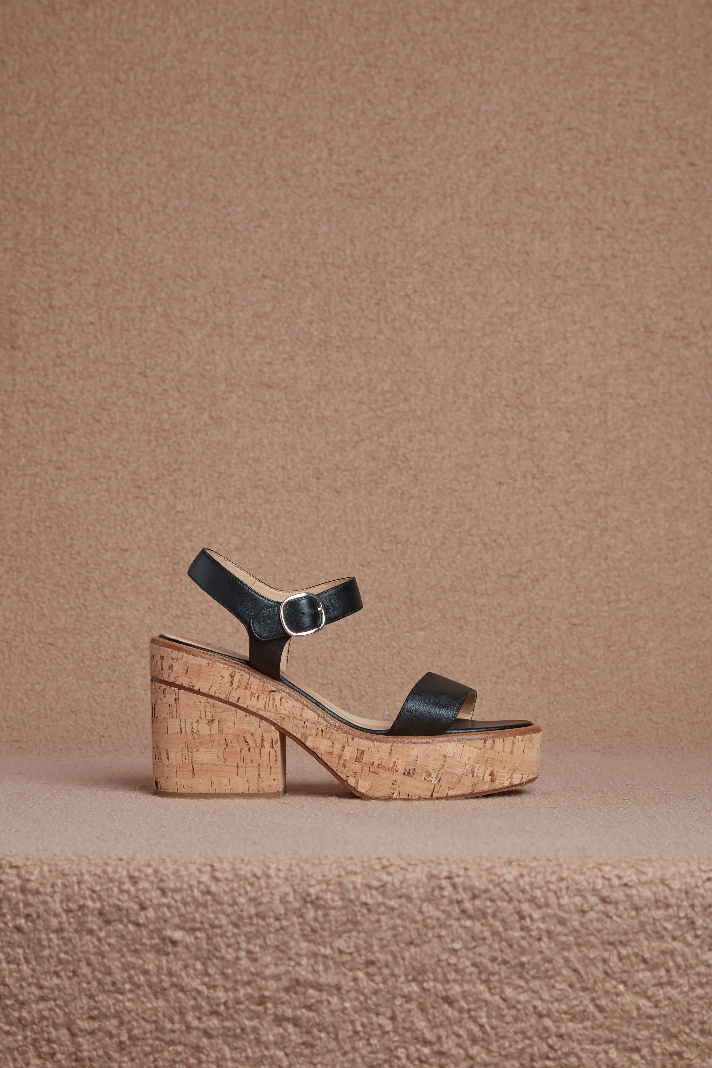 Sardis Platform Sandal in Black Nappa Leather sold by Gabriela Hearst product image thumbnail 5
