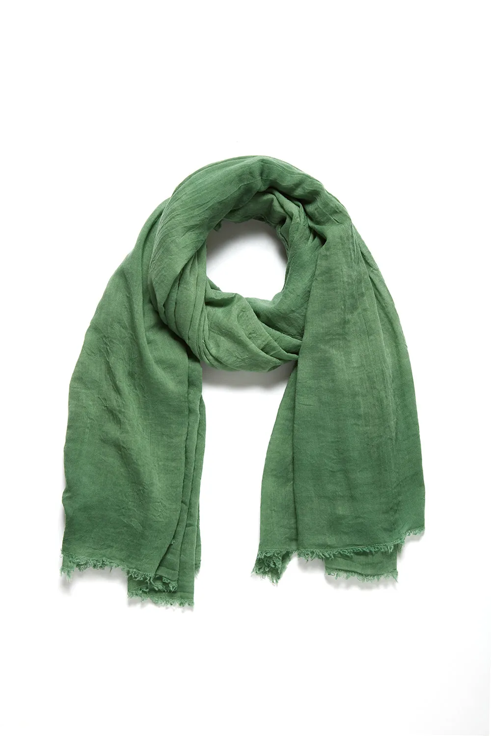 Severino Botanical Dyed Scarf in Aventurine Green Cashmere sold by Gabriela Hearst product image thumbnail 4