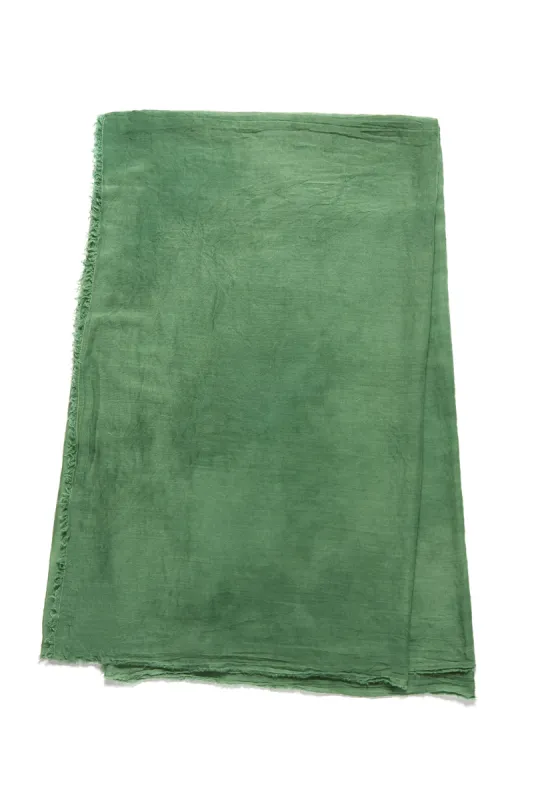 Severino Botanical Dyed Scarf in Aventurine Green Cashmere sold by Gabriela Hearst