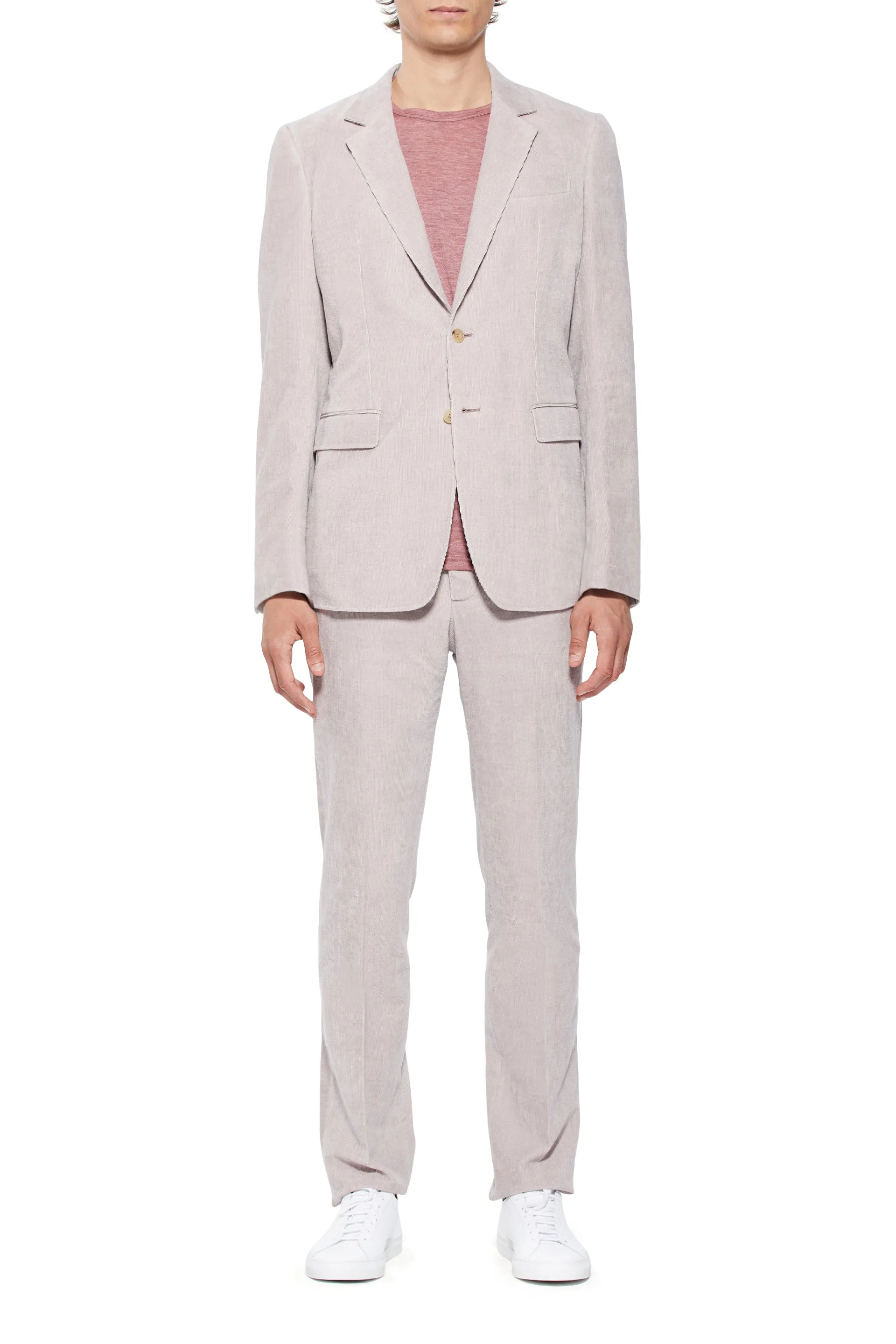 Sebastian Pant in Mauve Linen Cotton sold by Gabriela Hearst