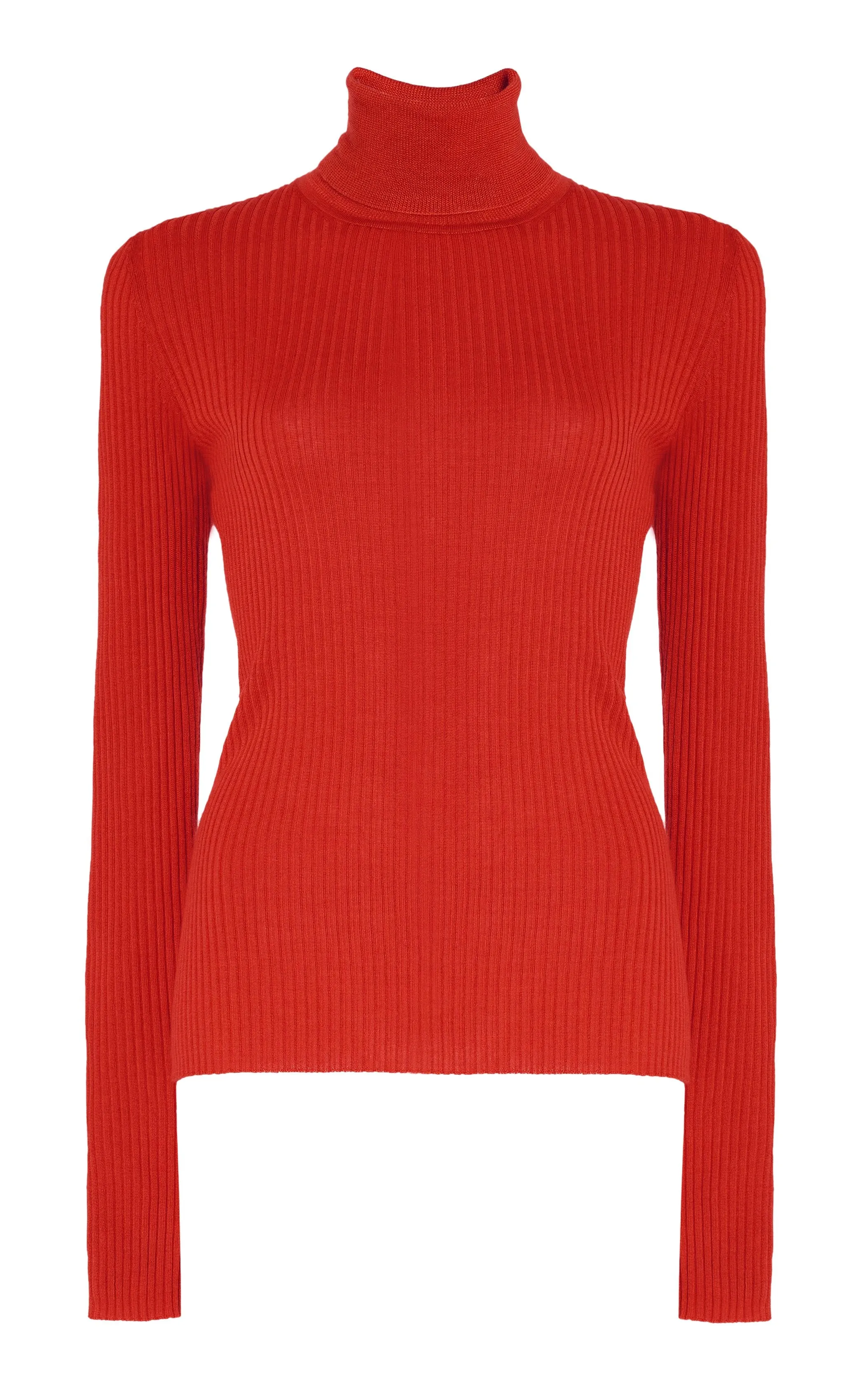 Peppe Knit Turtleneck in Red Topaz Cashmere Silk sold by Gabriela Hearst