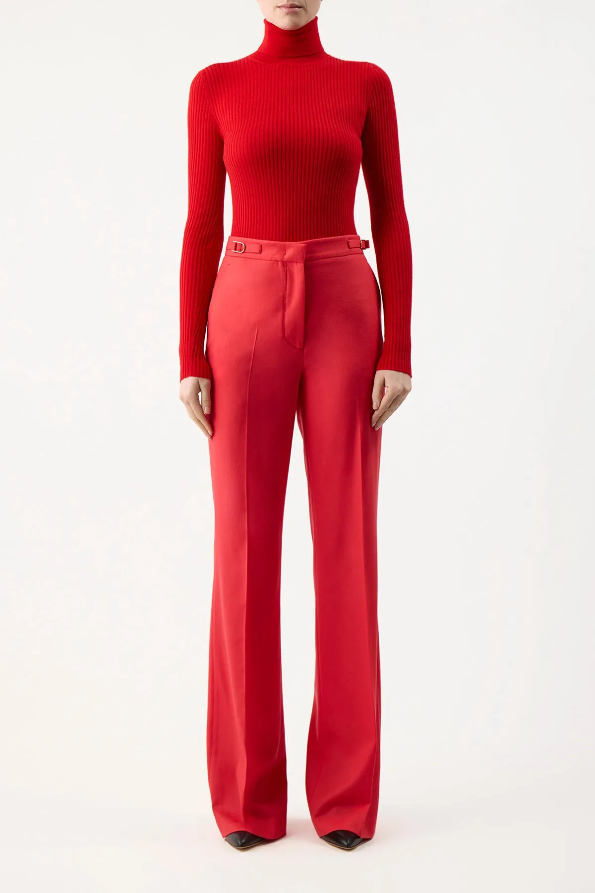 Peppe Knit Turtleneck in Red Topaz Cashmere Silk sold by Gabriela Hearst product image thumbnail 2