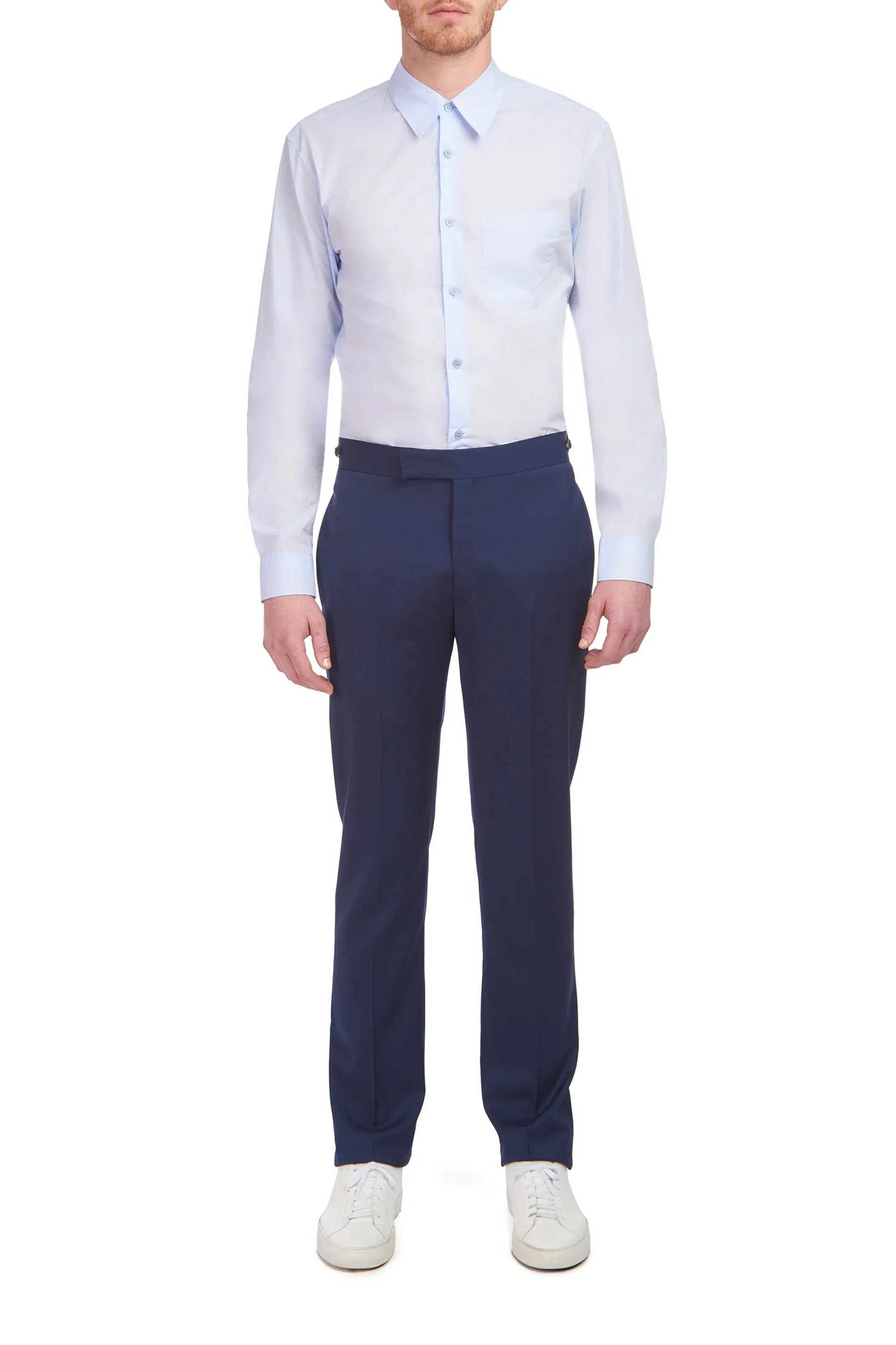 Reyes Shirt in Light Blue Cotton sold by Gabriela Hearst