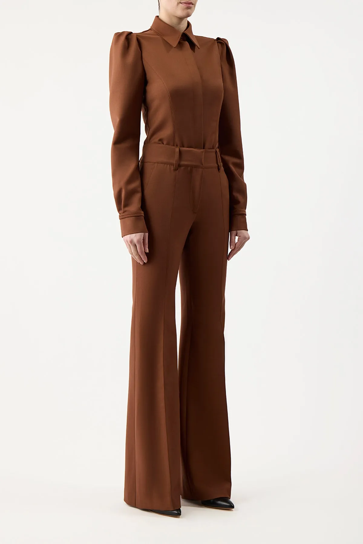 Rhein Pant in Cognac Sportswear Wool sold by Gabriela Hearst product image thumbnail 3