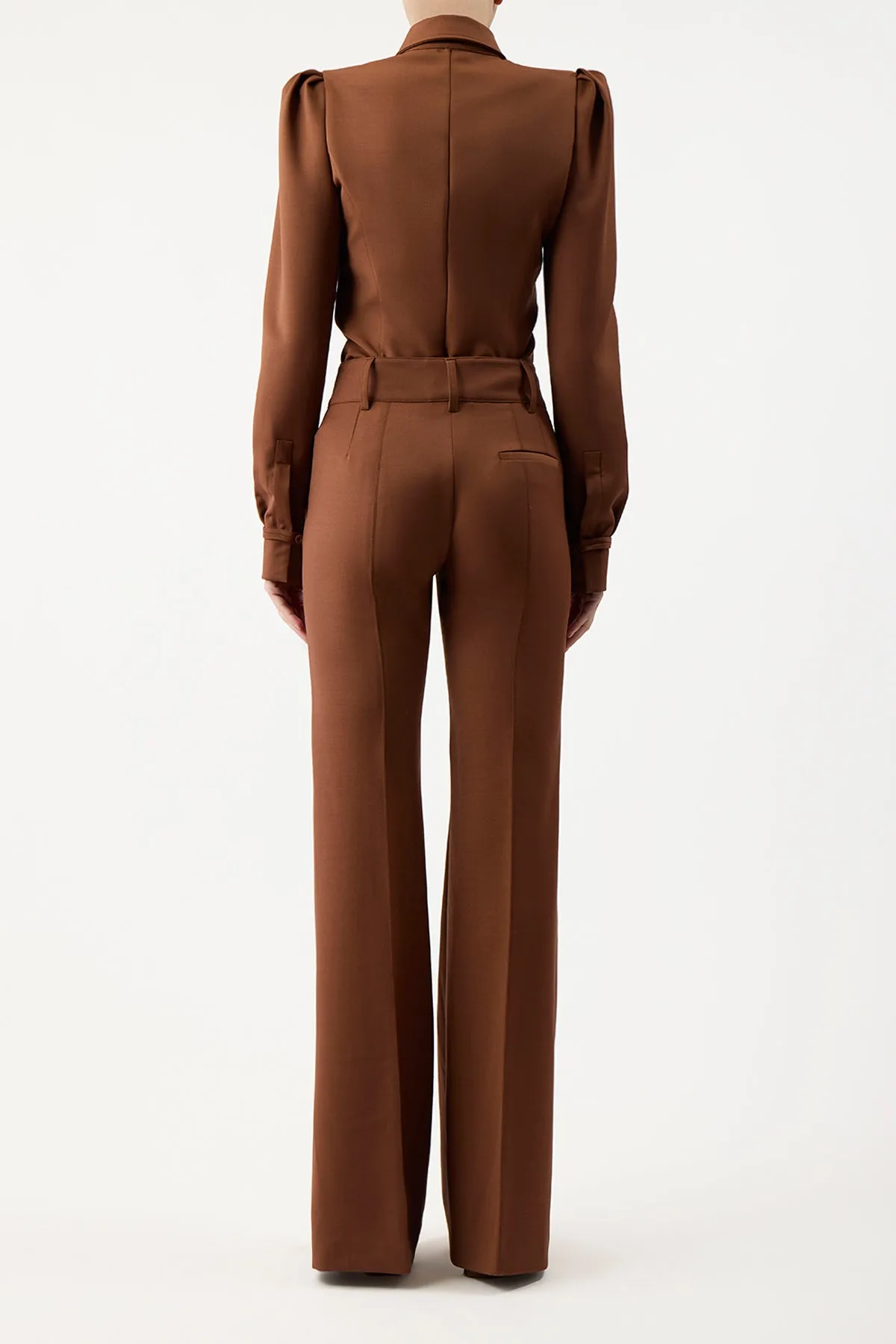 Rhein Pant in Cognac Sportswear Wool sold by Gabriela Hearst product image thumbnail 4