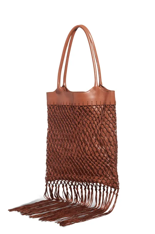 Rainer Tote in Cognac Nappa Leather sold by Gabriela Hearst
