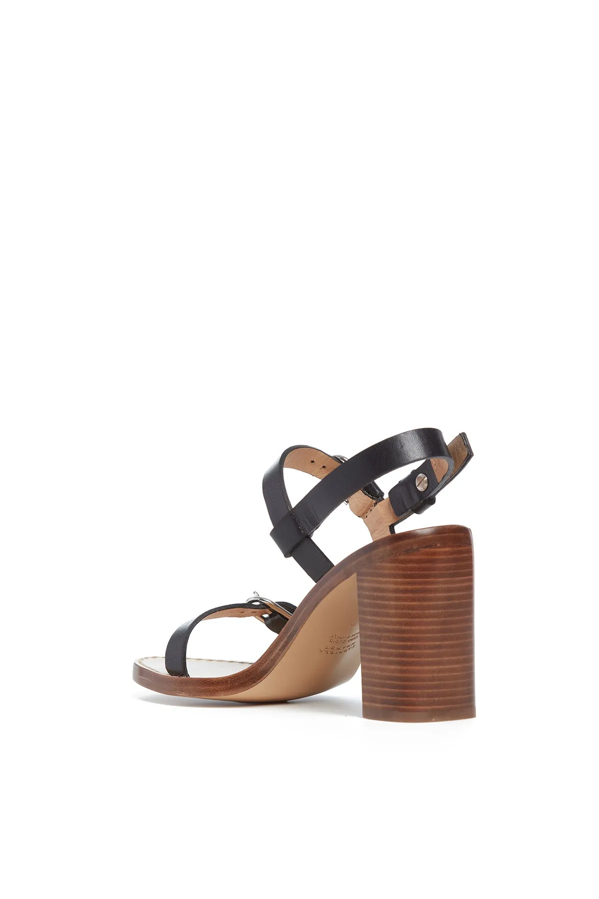 Miraya Heel Sandal in Black Leather sold by Gabriela Hearst product image thumbnail 3