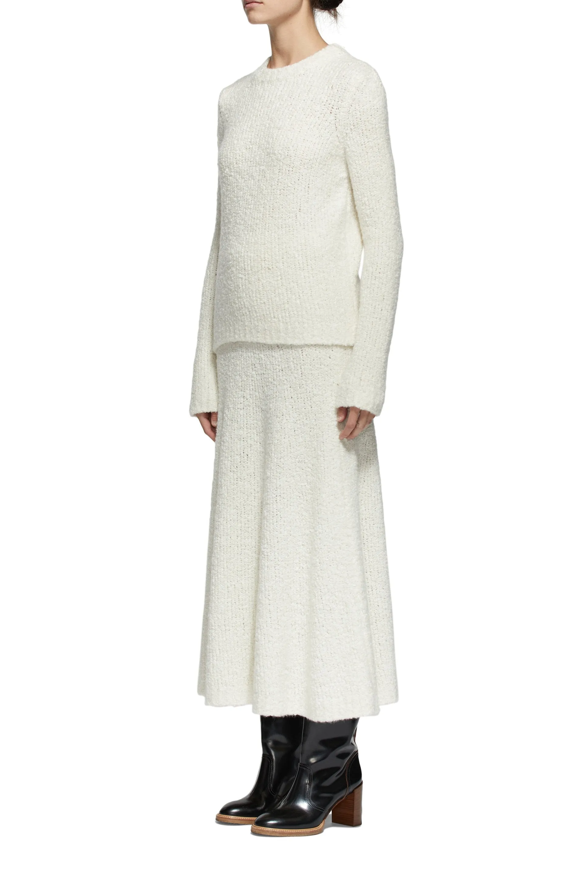 Pablo Skirt in Ivory Cashmere Boucle sold by Gabriela Hearst product image thumbnail 2