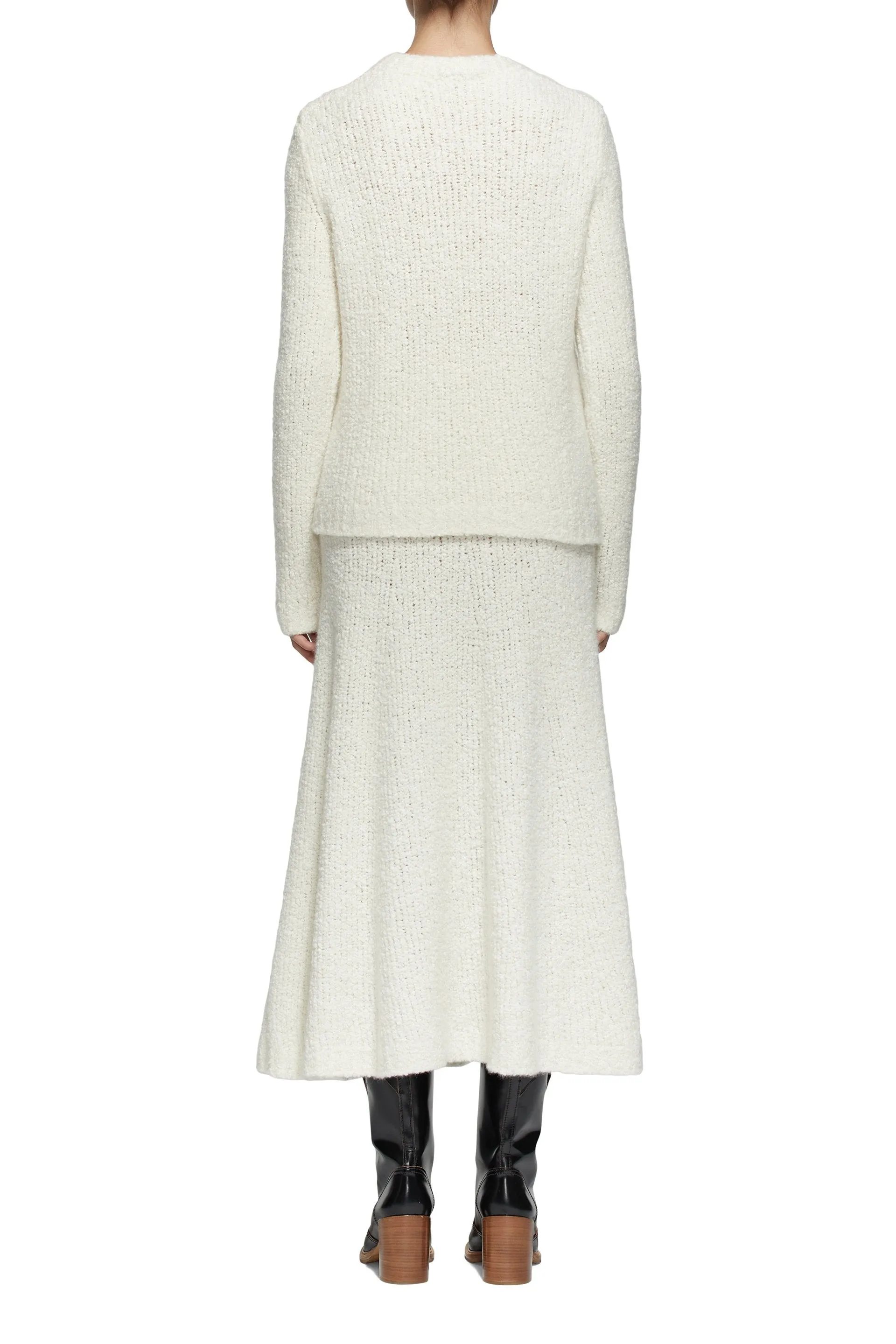 Pablo Skirt in Ivory Cashmere Boucle sold by Gabriela Hearst product image thumbnail 3