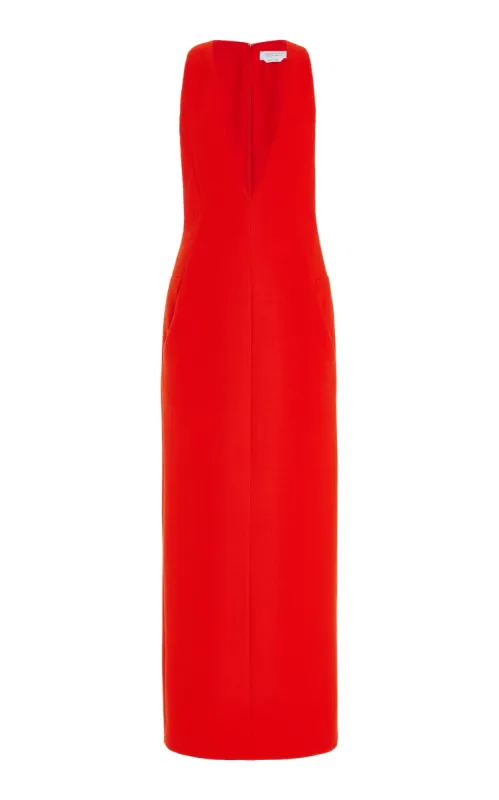 Ode Dress in Tonic Orange Silk made by Gabriela Hearst