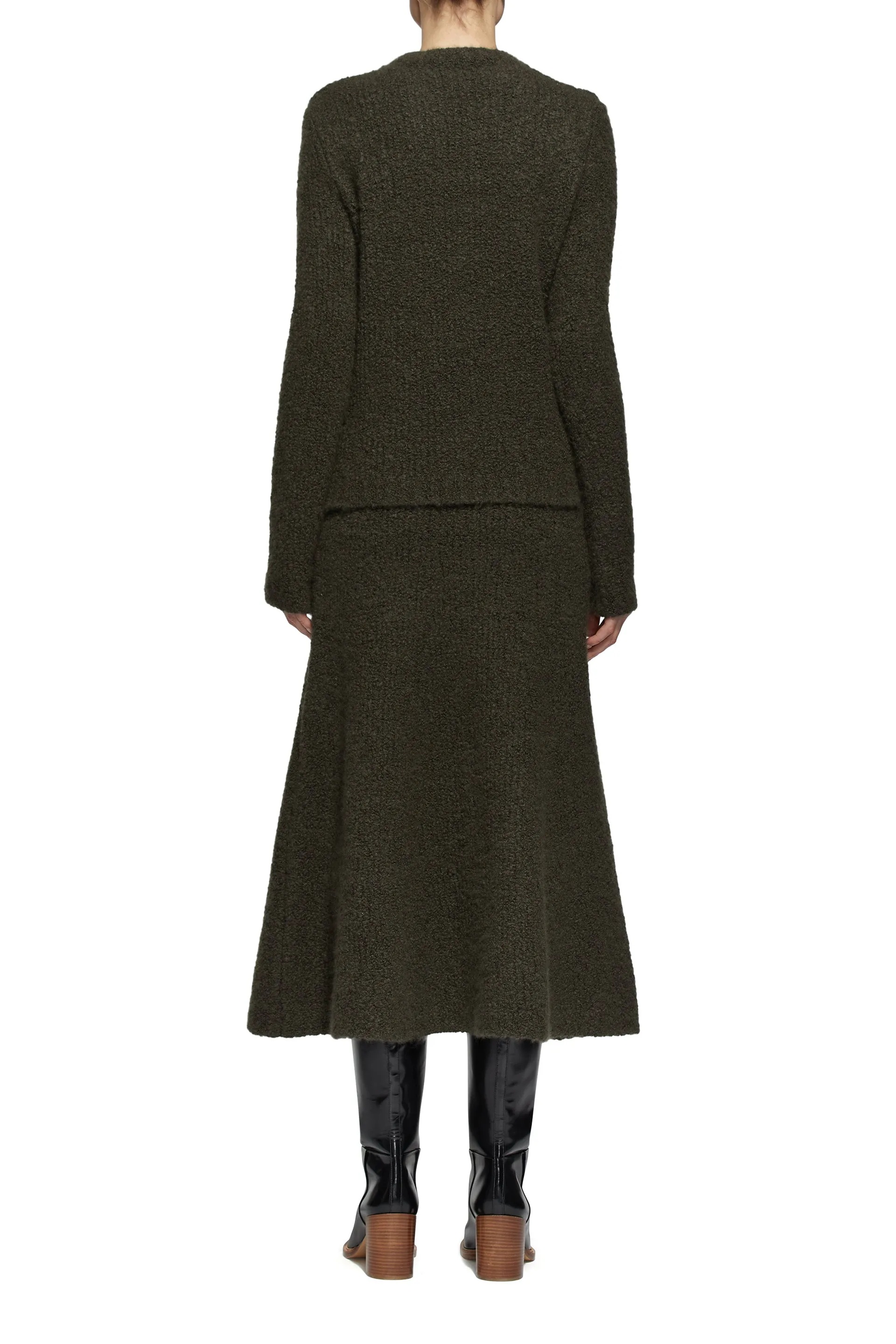 Pablo Skirt in Olive Cashmere Boucle sold by Gabriela Hearst product image thumbnail 3