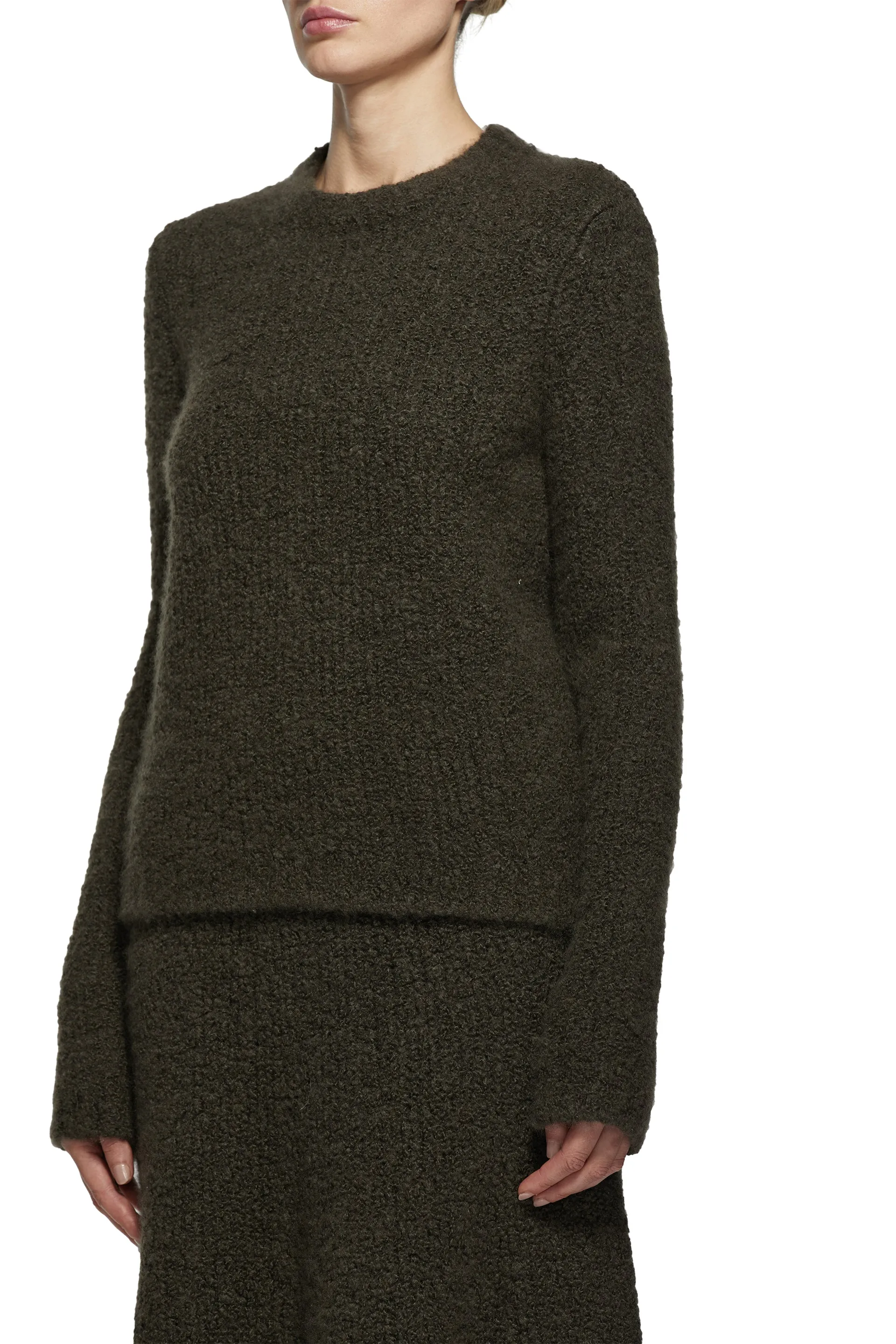 Pablo Skirt in Olive Cashmere Boucle sold by Gabriela Hearst product image thumbnail 4