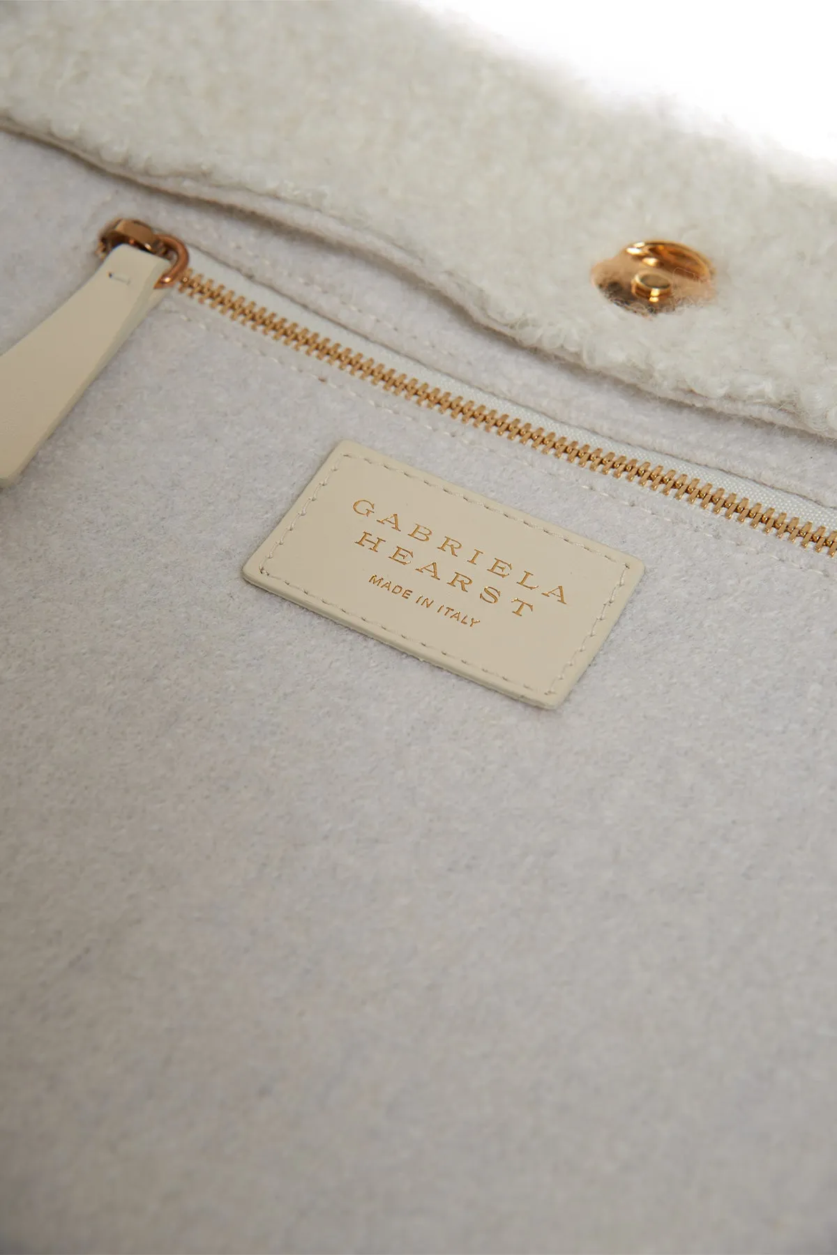 Mini Phoebe Clutch Bag in Ivory Recycled Cashmere Boucle sold by Gabriela Hearst product image thumbnail 5