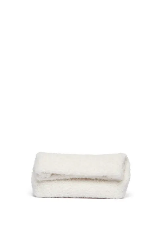 Mini Phoebe Clutch Bag in Ivory Recycled Cashmere Boucle sold by Gabriela Hearst
