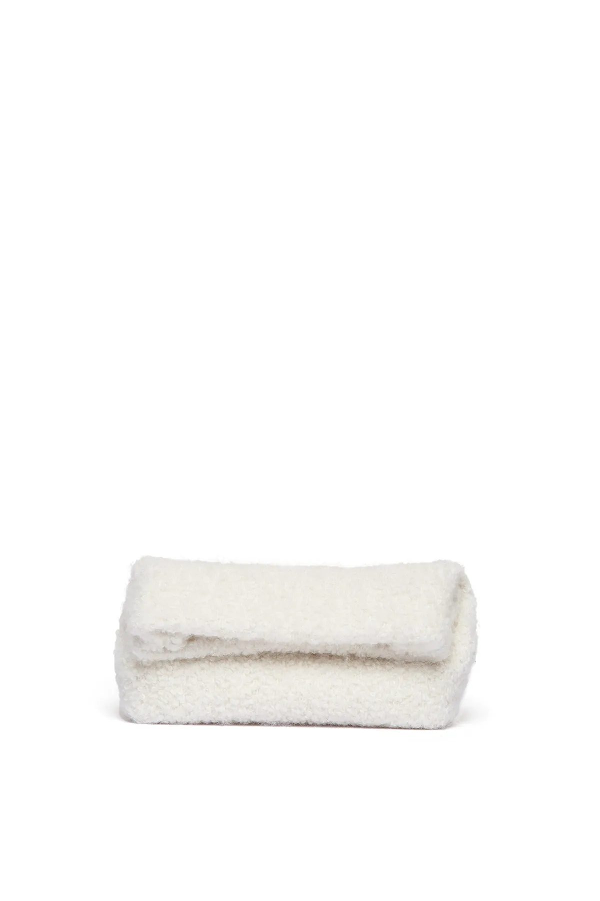 Mini Phoebe Clutch Bag in Ivory Recycled Cashmere Boucle sold by Gabriela Hearst