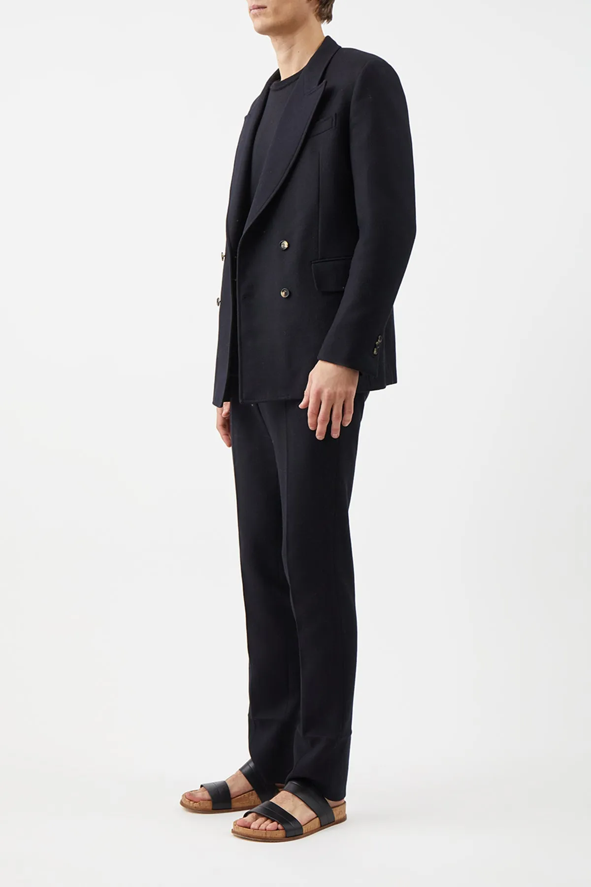 Miles Blazer in Black Wool sold by Gabriela Hearst product image thumbnail 3