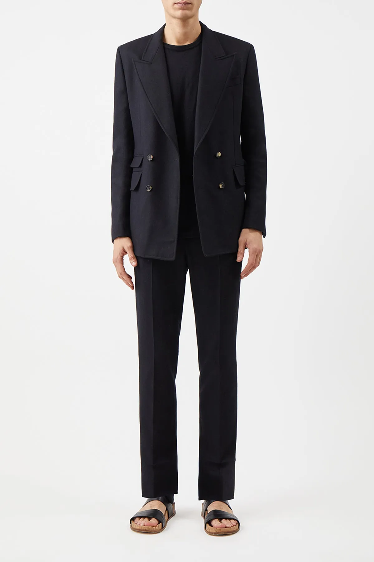 Miles Blazer in Black Wool sold by Gabriela Hearst product image thumbnail 2