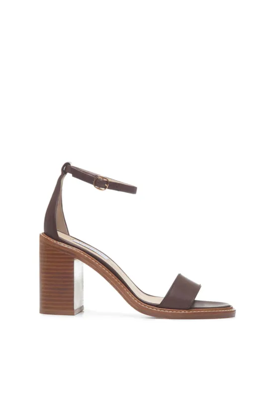 Meister Heel Sandal in Bordeaux Leather made by Gabriela Hearst