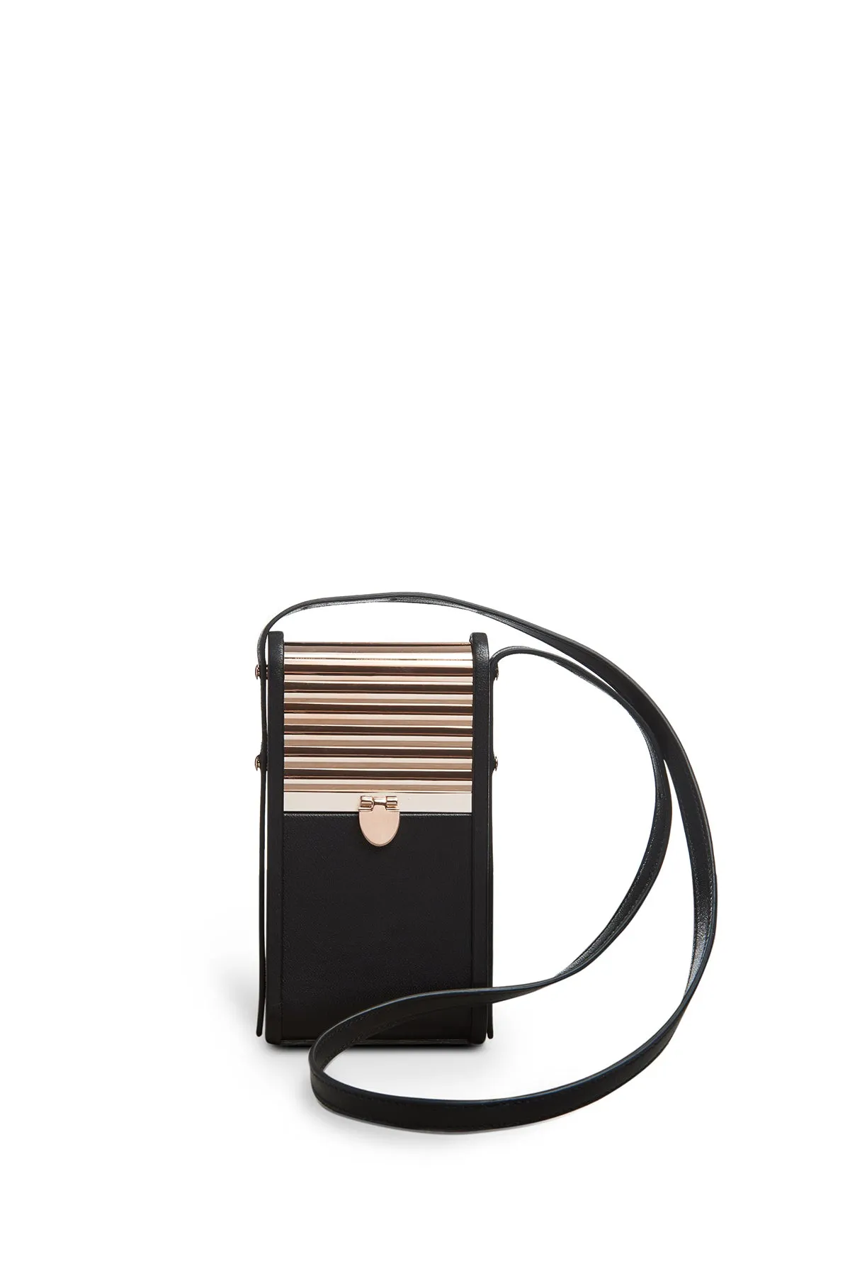 Mabel Crossbody Phone Case in Black Nappa Leather sold by Gabriela Hearst product image thumbnail 2
