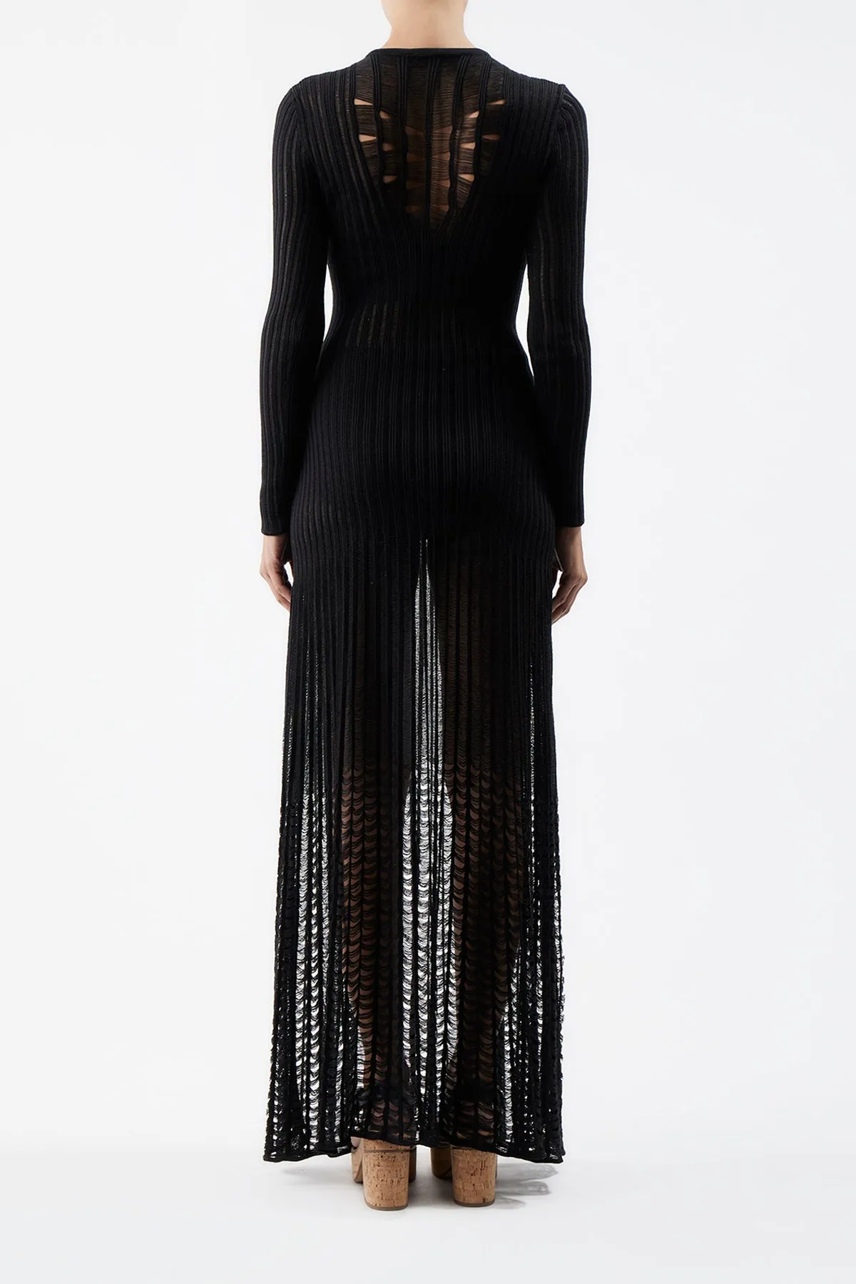 Maia Knit Dress in Black Shappe Silk sold by Gabriela Hearst product image thumbnail 5