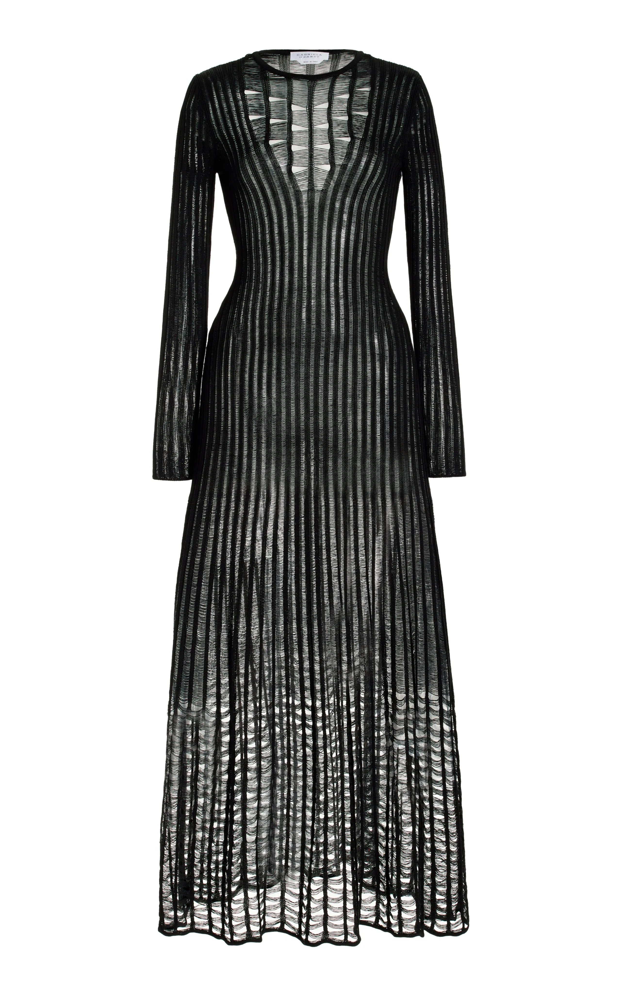 Maia Knit Dress in Black Shappe Silk sold by Gabriela Hearst