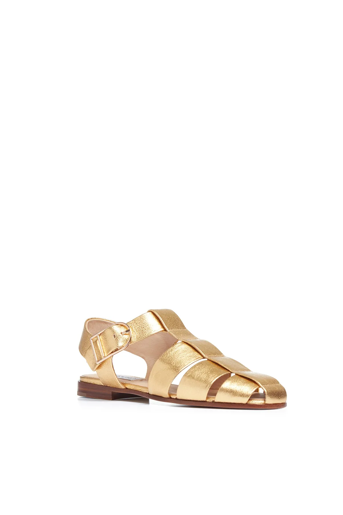 Lynn Sandal in Gold Nappa Leather sold by Gabriela Hearst product image thumbnail 3