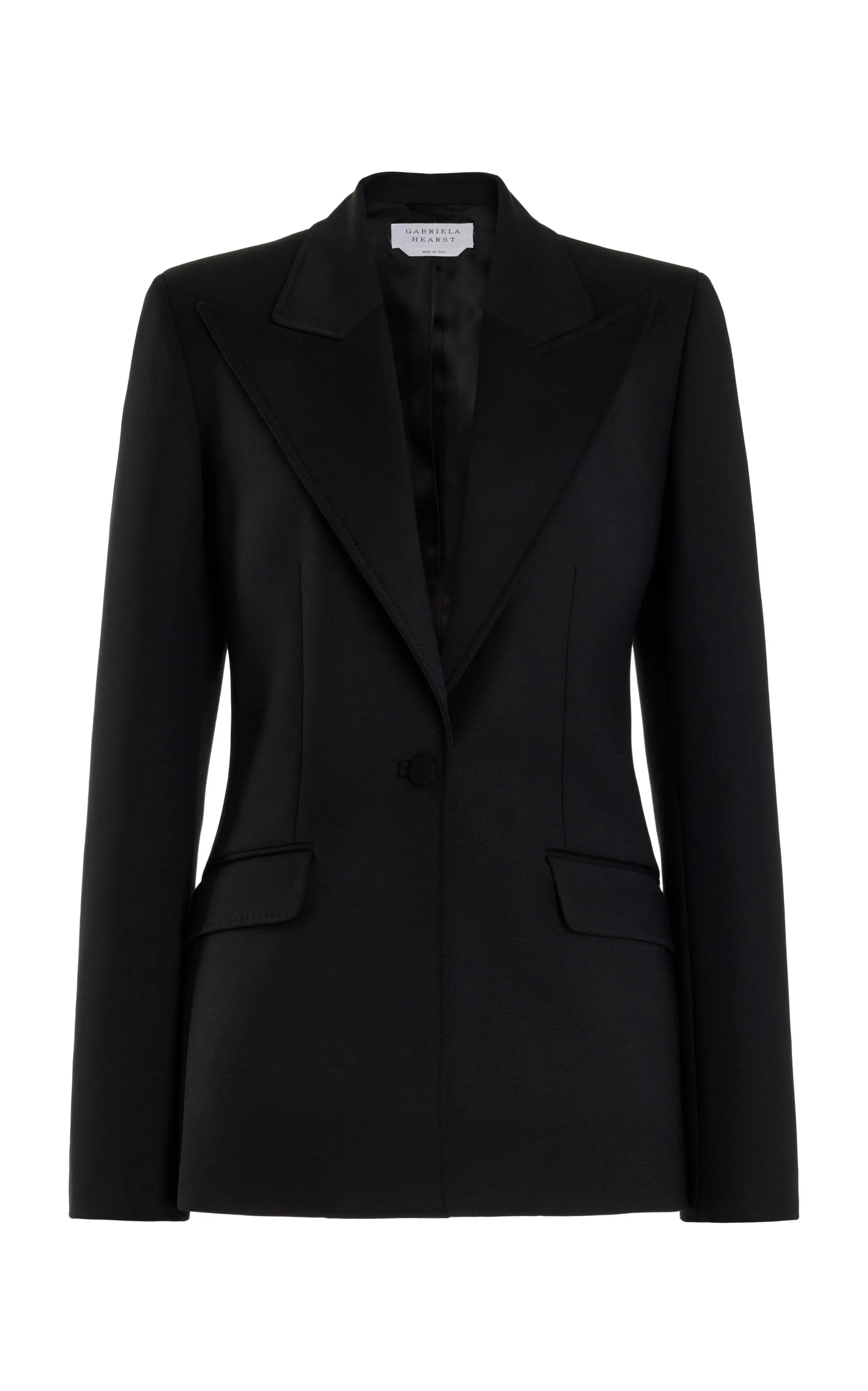 Leiva Blazer in Black Sportswear Wool sold by Gabriela Hearst