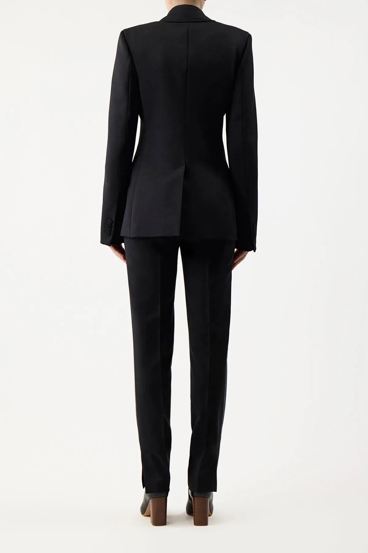 Leiva Blazer in Black Sportswear Wool sold by Gabriela Hearst product image thumbnail 4