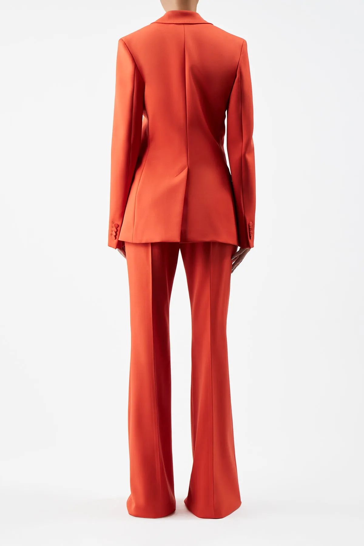 Leiva Blazer in Tonic Orange Sportswear Wool sold by Gabriela Hearst product image thumbnail 5
