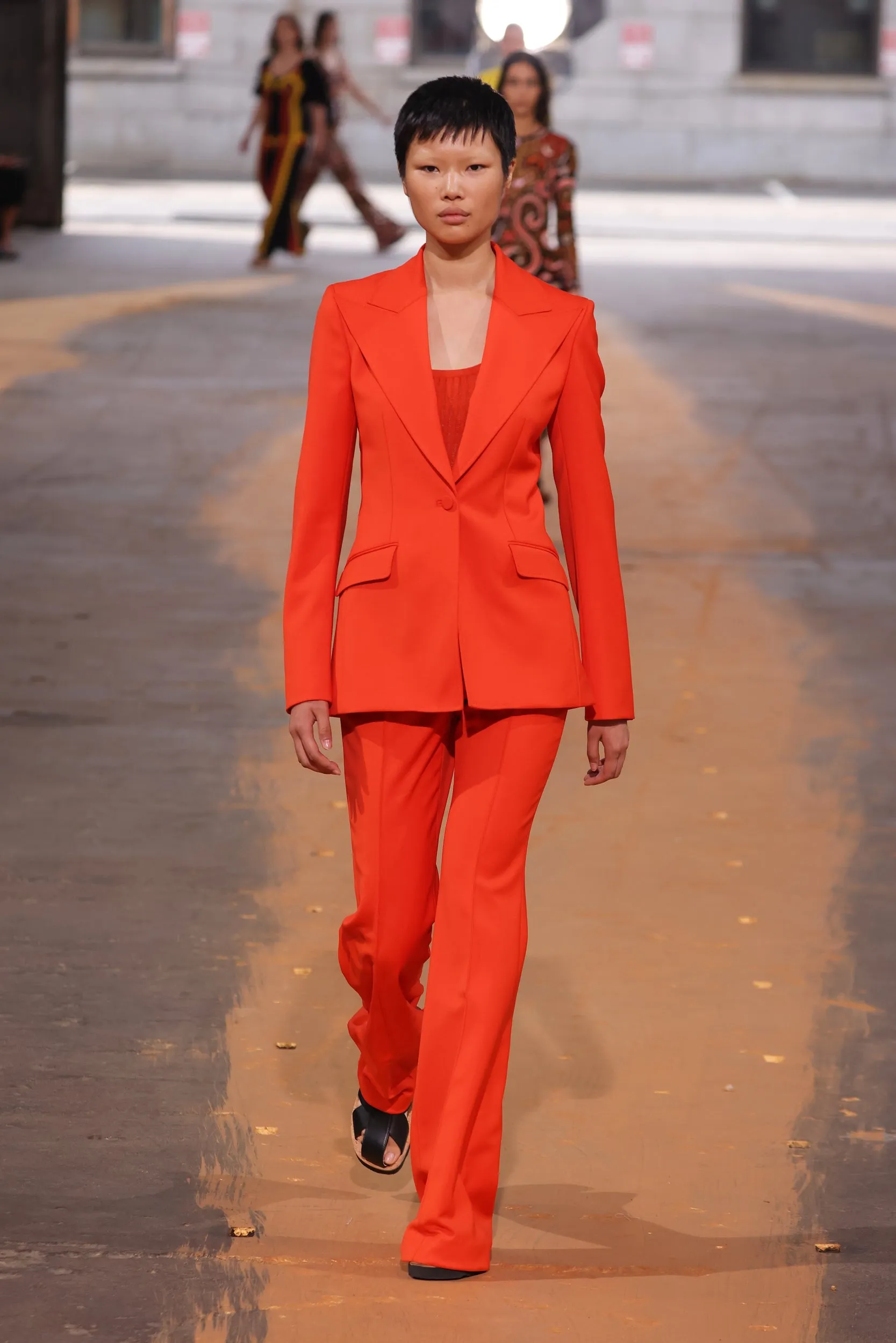 Leiva Blazer in Tonic Orange Sportswear Wool sold by Gabriela Hearst product image thumbnail 2