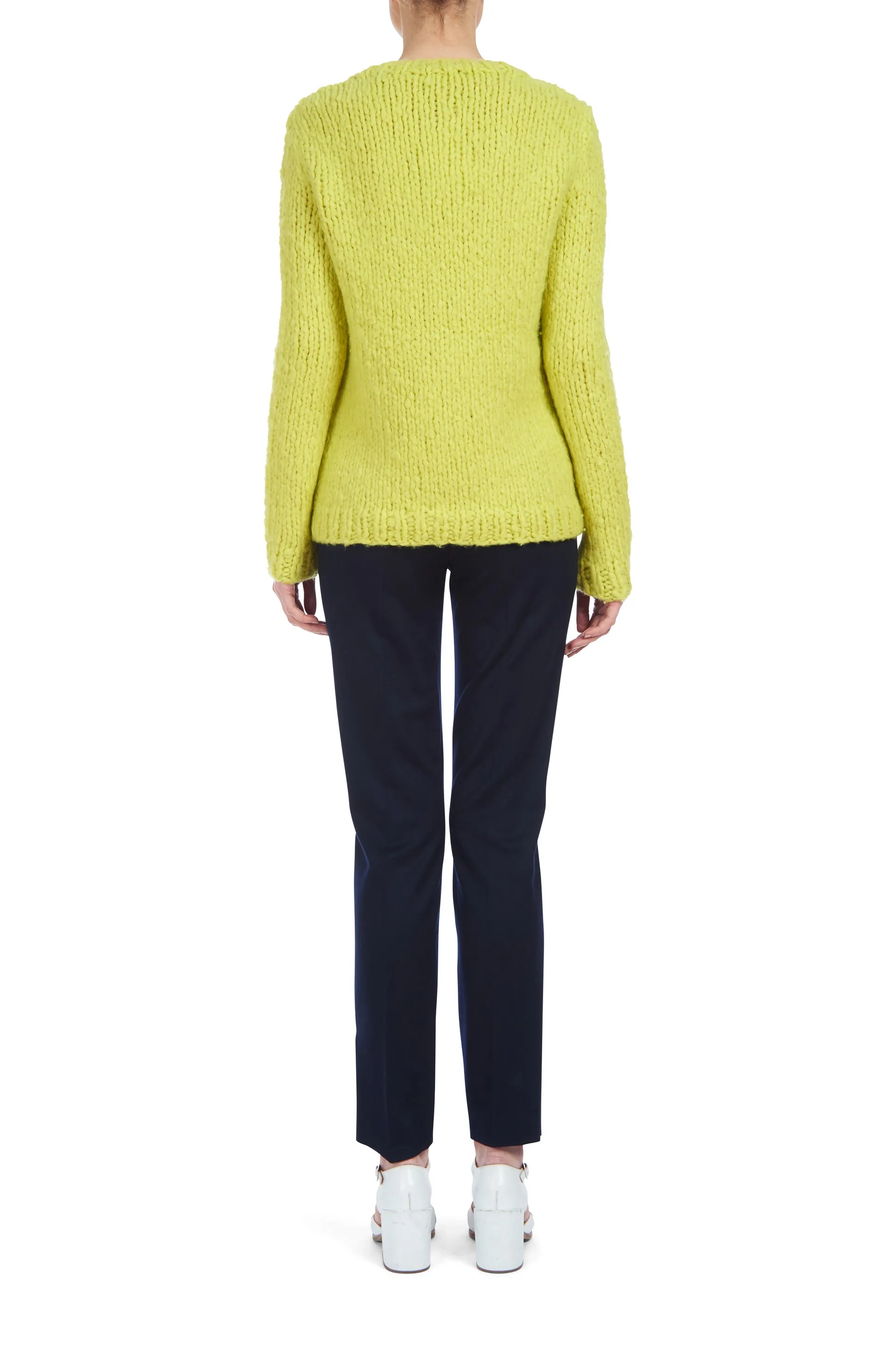 Lawrence Knit Sweater in Lemon Welfat Cashmere sold by Gabriela Hearst product image thumbnail 4