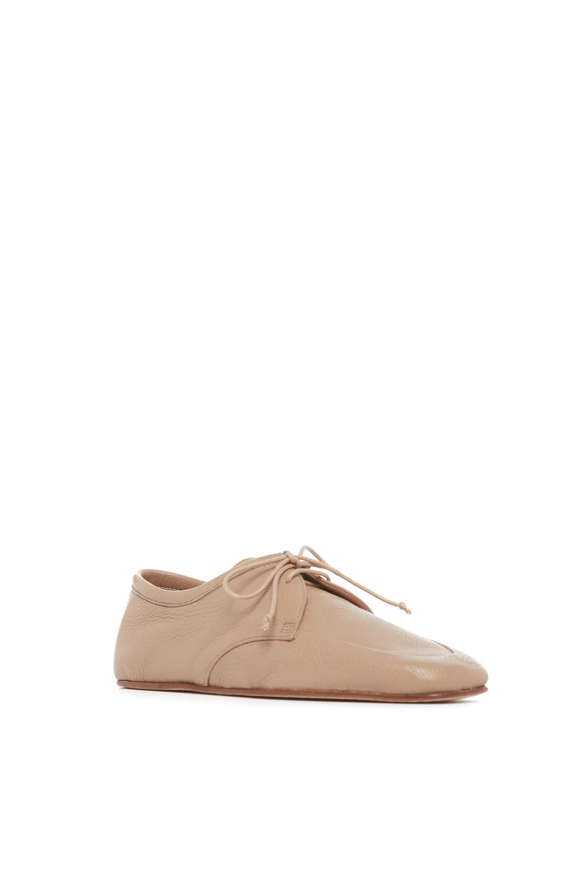 Luca Flat Shoe in Dark Camel Textured Leather sold by Gabriela Hearst product image thumbnail 2
