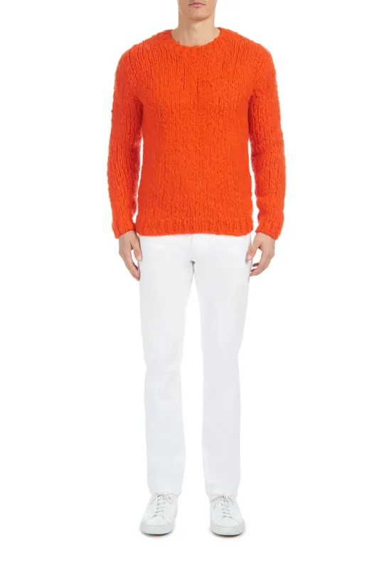 Lawrence Knit Sweater in Orange Welfat Cashmere sold by Gabriela Hearst