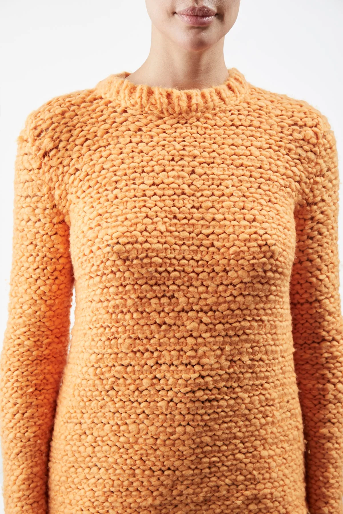 Larenzo Knit Sweater in Fluorescent Orange Welfat Cashmere sold by Gabriela Hearst product image thumbnail 5