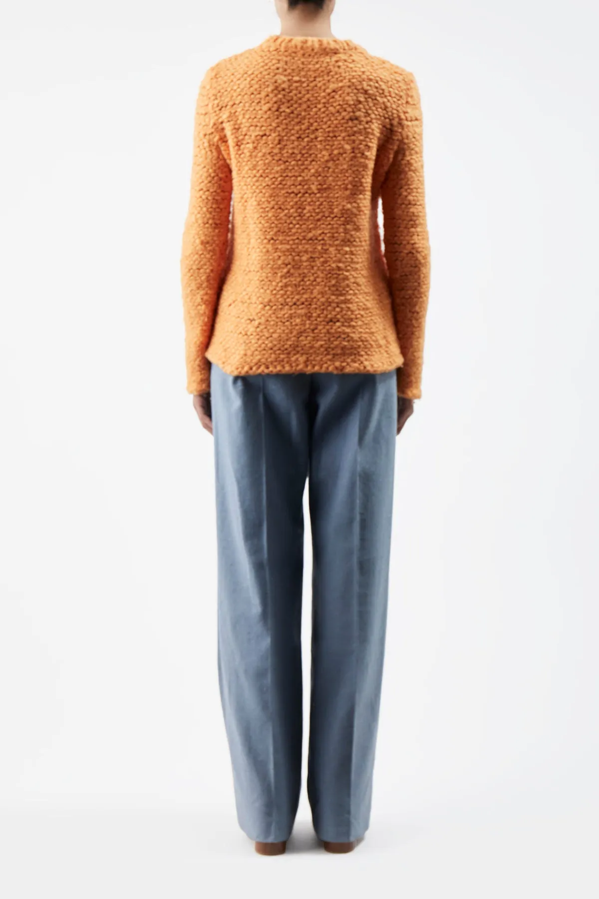 Larenzo Knit Sweater in Fluorescent Orange Welfat Cashmere sold by Gabriela Hearst product image thumbnail 4