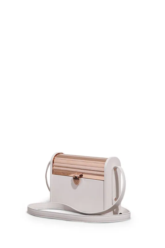 Large Mabel Crossbody Phone Case in White Nappa Leather sold by Gabriela Hearst