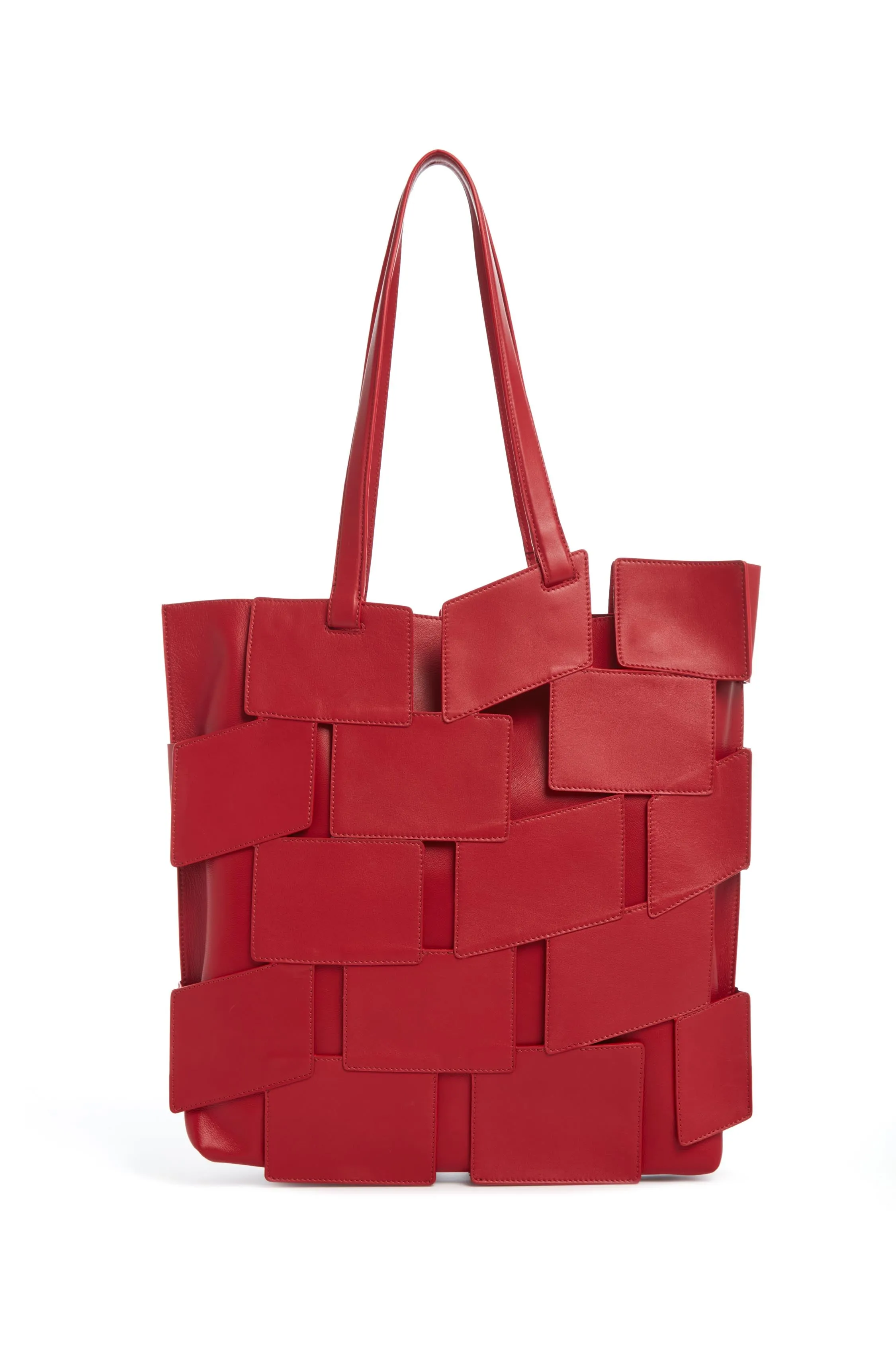 Laquered Tote Bag in Red Topaz Leather sold by Gabriela Hearst