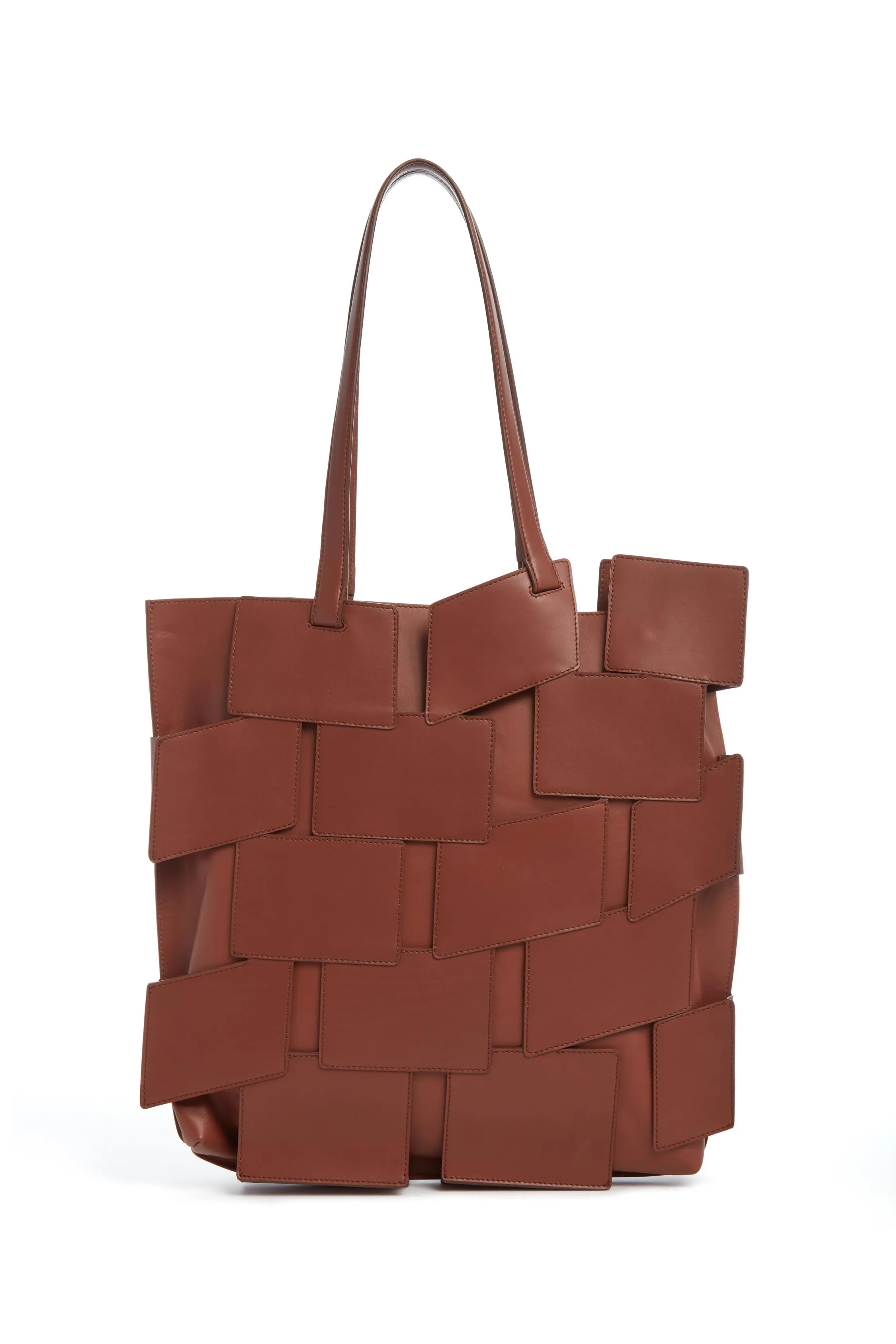 Laquered Tote Bag in Cognac Leather sold by Gabriela Hearst