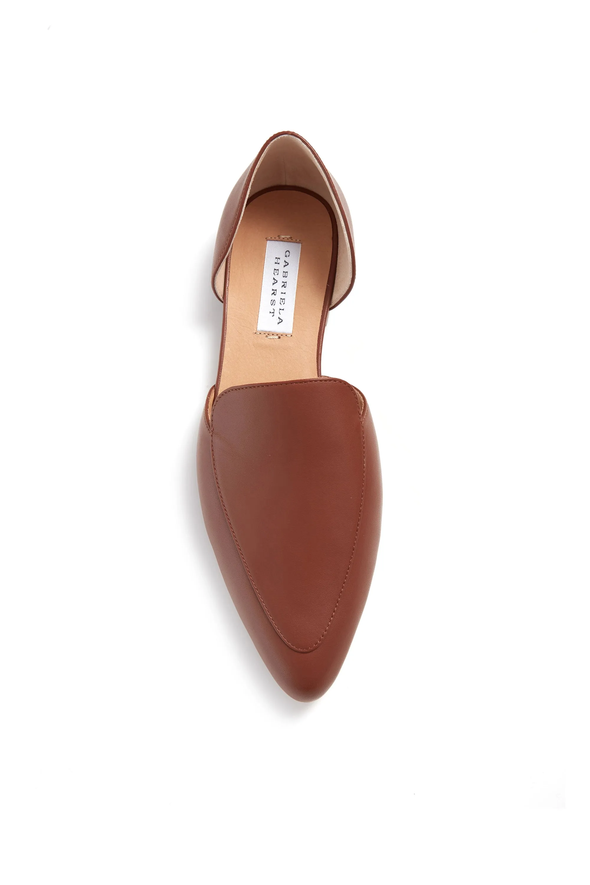 Jax Flat Shoe in Cognac Nappa Leather sold by Gabriela Hearst product image thumbnail 4