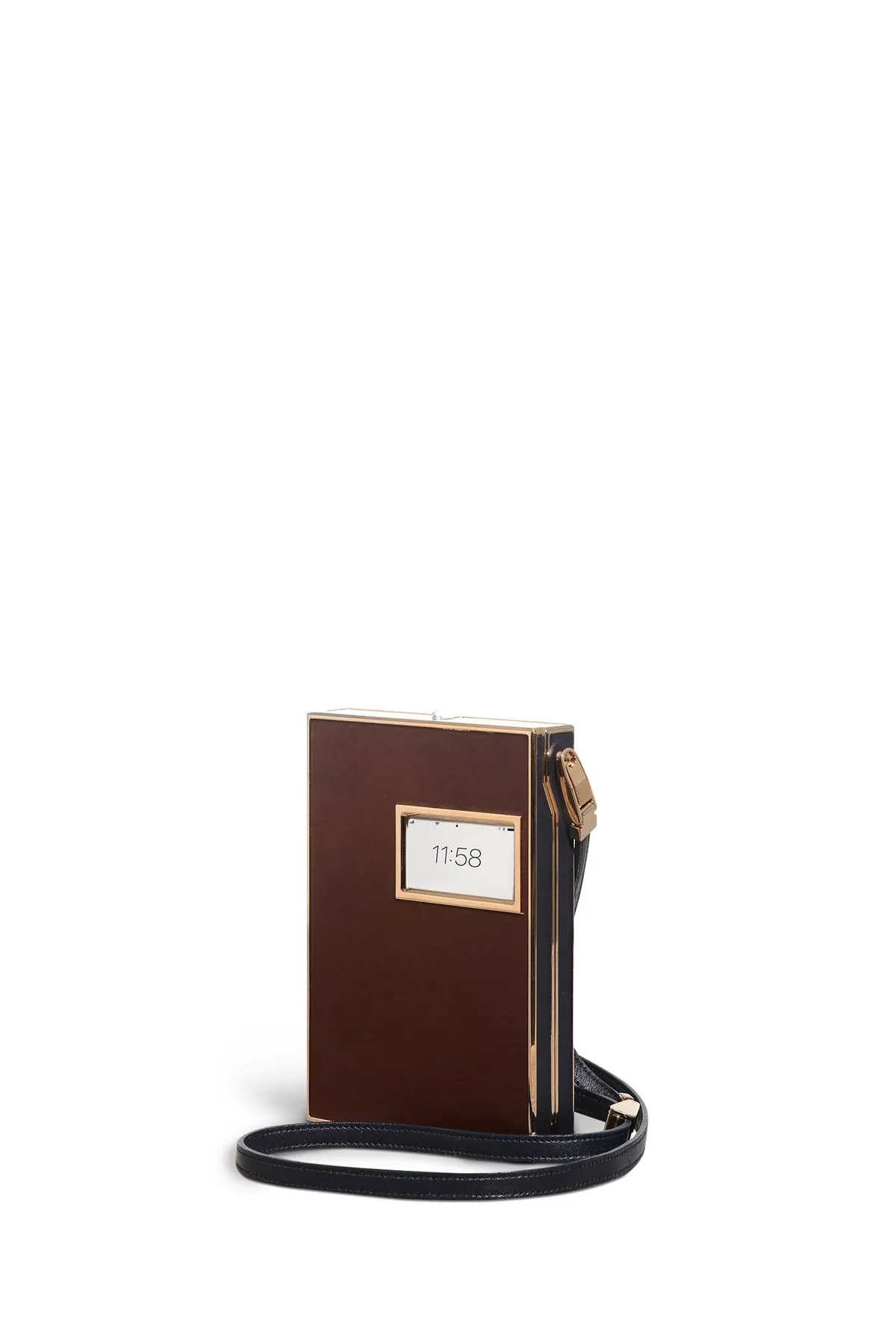 Joplin Crossbody Phone Case in Bordeaux & Navy Nappa Leather sold by Gabriela Hearst