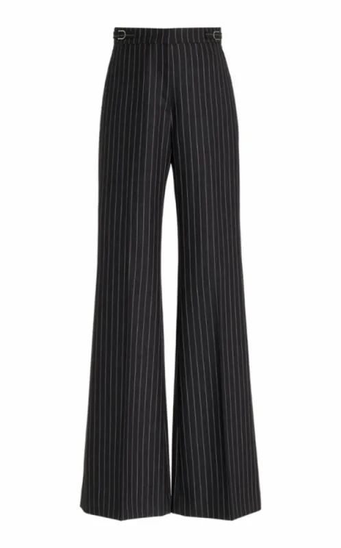 Jones Pant in Grey Pinstripe Wool sold by Gabriela Hearst