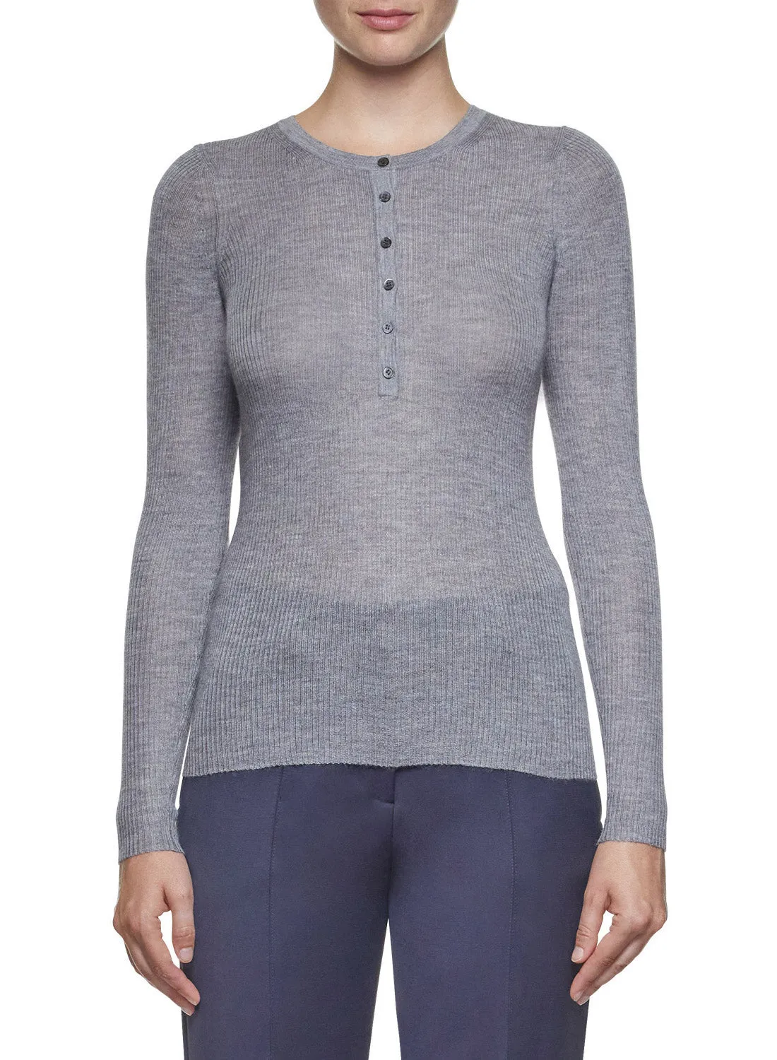 Julian Henley in Heather Grey Cashmere Silk sold by Gabriela Hearst product image thumbnail 5