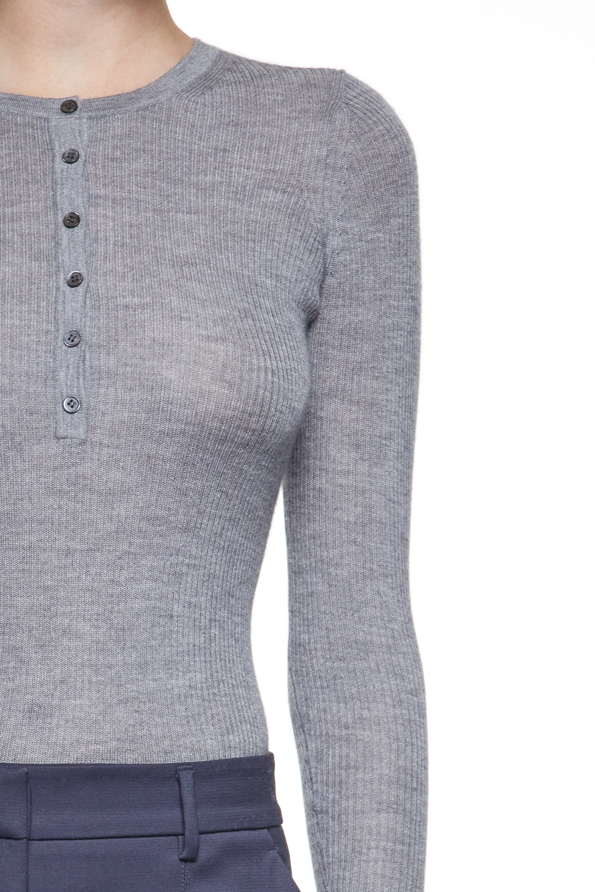 Julian Henley in Heather Grey Cashmere Silk sold by Gabriela Hearst product image thumbnail 4