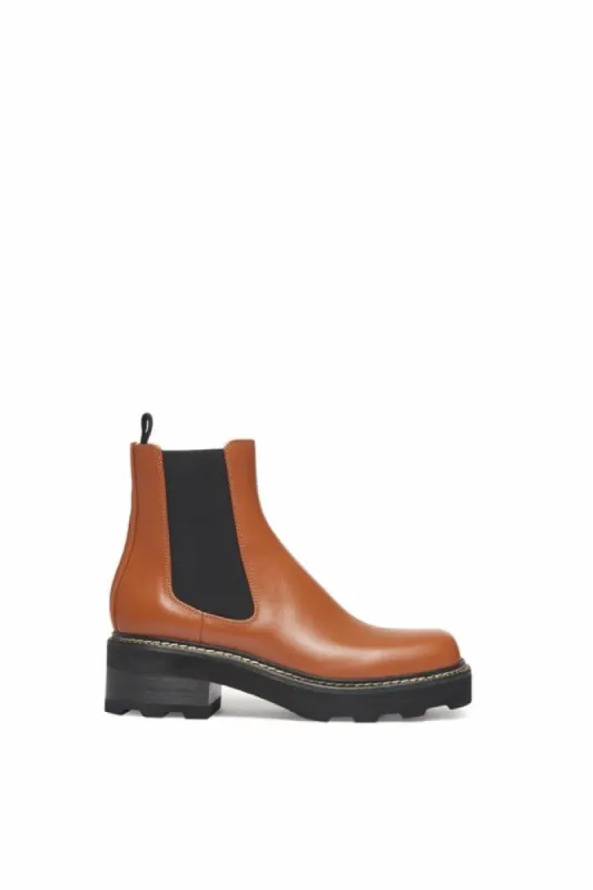 Jil Chelsea Boot in Cognac Leather sold by Gabriela Hearst