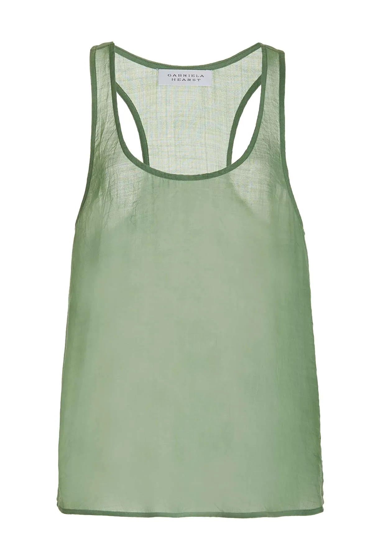 Jeff Tank in Green Cashmere sold by Gabriela Hearst