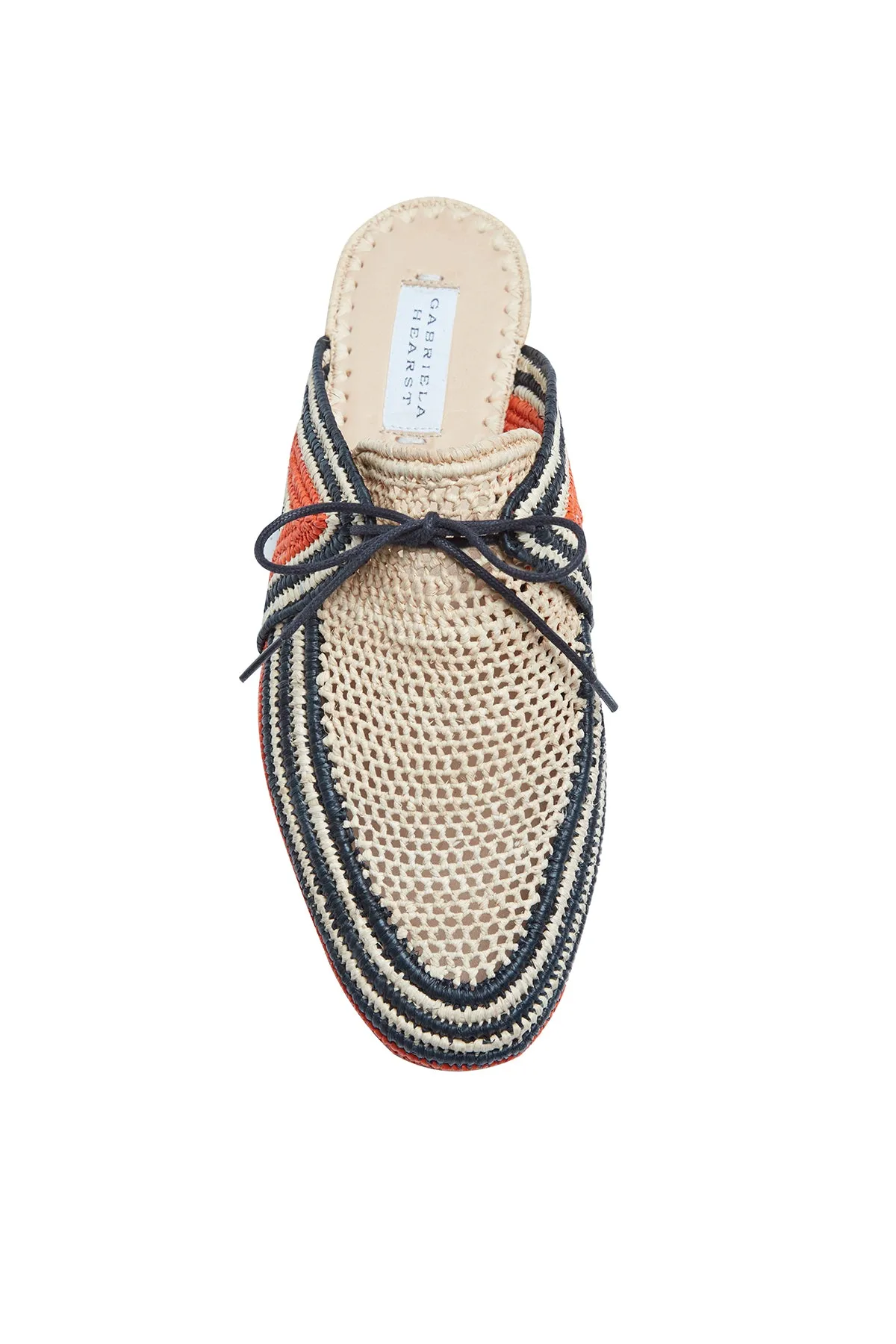 Harriet Flat Mule in Tonic Orange Raffia sold by Gabriela Hearst product image thumbnail 4